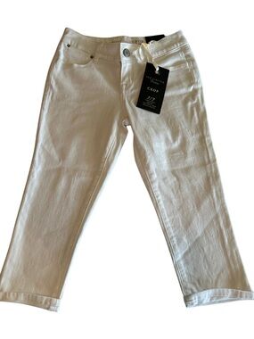 THE LIMITED White Capri Crop Jeans – Slim Mid‑Rise Stretch Denim – NWT Size 00
